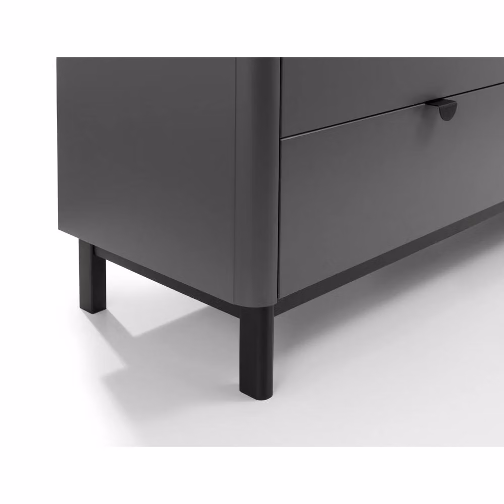 Cheshire Premium Nova 6 Drawer Wide Chest in Storm Grey and Black – 3
