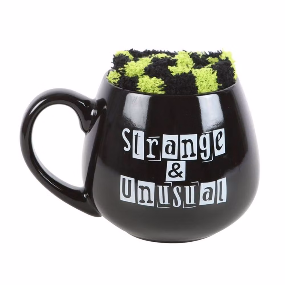 Uniqueful Strange and Unusual Mug and Socks Set in Multicolour and Black, 550ml – 2