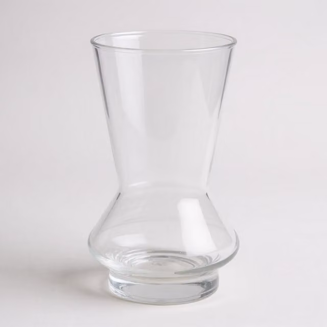 Kingsbury Gifts Transparent Glass Skirted Tabletop Vase, Height: 19.5 cm