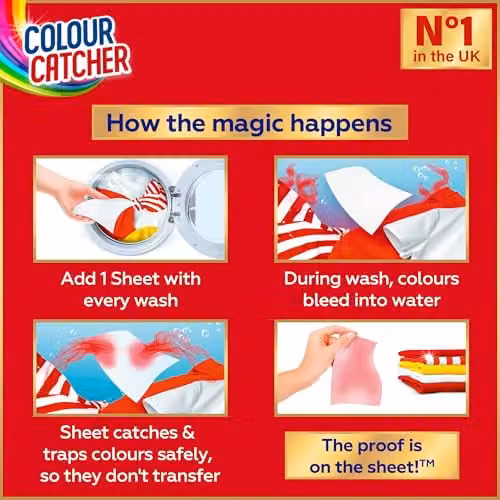 Dylon Colour Catcher Protection Sheets, White, 22 Sheets – 4