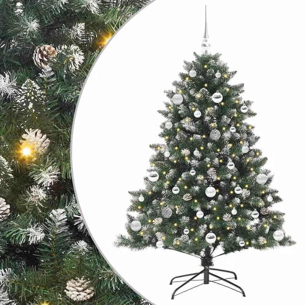 Berkfield Home Modern Artificial Christmas Tree in Green, W/D/H: 105 x 105 x 150 cm – 3