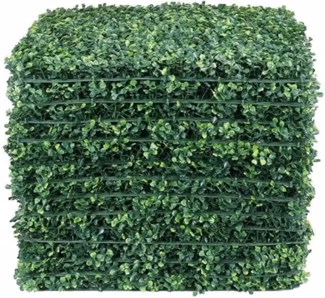 Kelvenix 18 Piece Artificial Hedge Panels Green Wall-Mounted Trellis Fake Grass – 1
