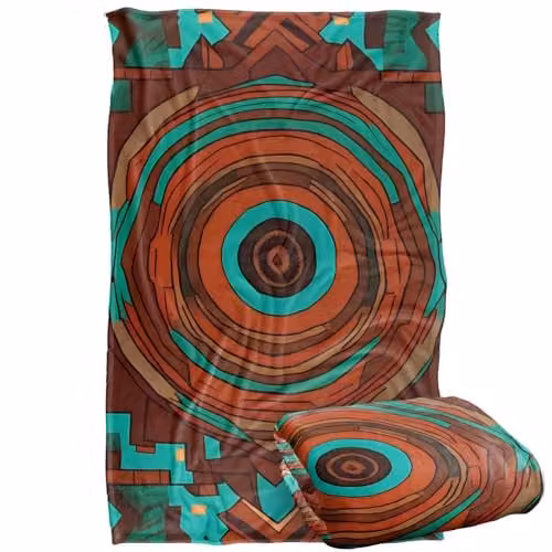 JQ Licensing James Piazza Aztec Pattern Silky Touch Super Soft Fleece Throw Blanket, Multicolour, W/D/H: 91 x 147 cm – 1