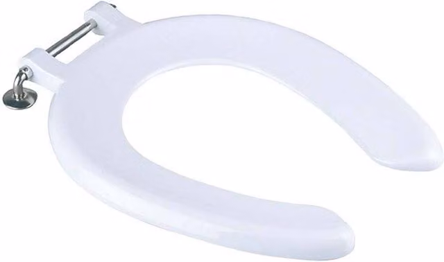 Balterley Crescent Junior Toilet Seat with Stainless Hinges in White