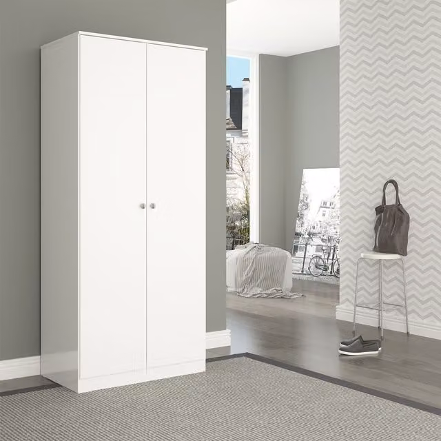 Seconique Denver 2 Door Wardrobe in White
