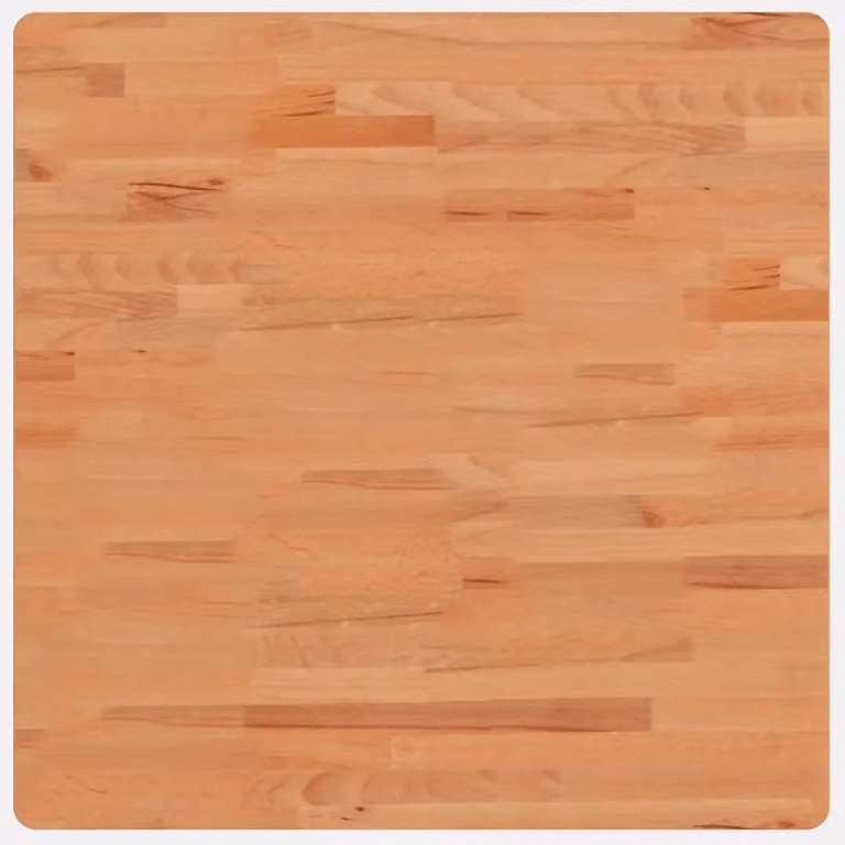 Berkfield Home Square Solid Wood Beech Table Top, Brown, W: 70 cm, D: 70 cm, H: 2.5 cm