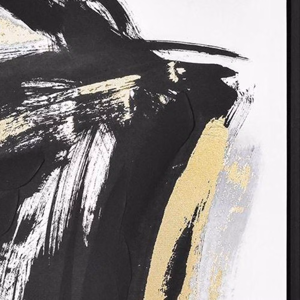 Joanna Srokol Between Layers Abstract Framed Canvas Print in White and Multicolour – 2