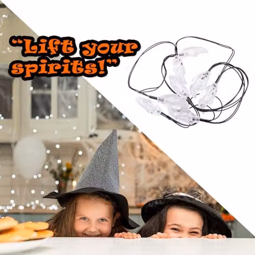 VFM e-Store Halloween Ghost LED Lights, Set of 8, White – 6