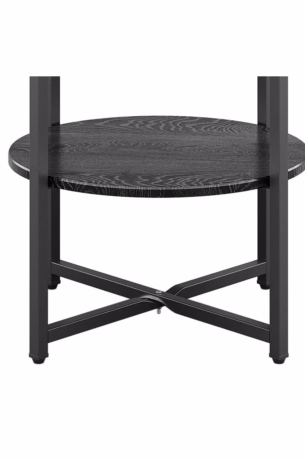 Living and Home Black Small Round 2-Tier Coffee Table – 4