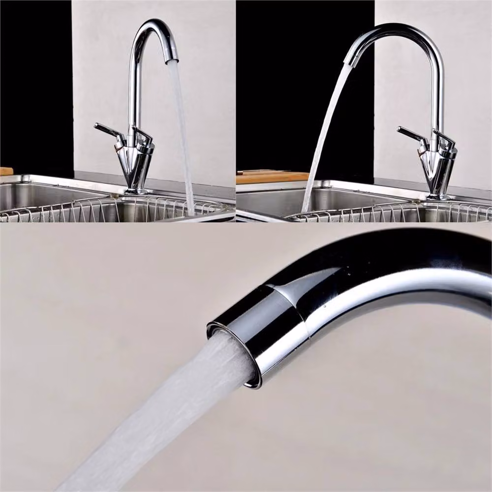 SPETLEK Twin Lever Chrome Basin Mixer Tap in Silver – 4