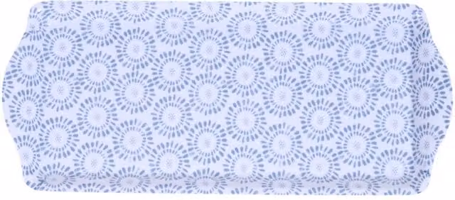 Zorenii Blue Round Drinks Tray