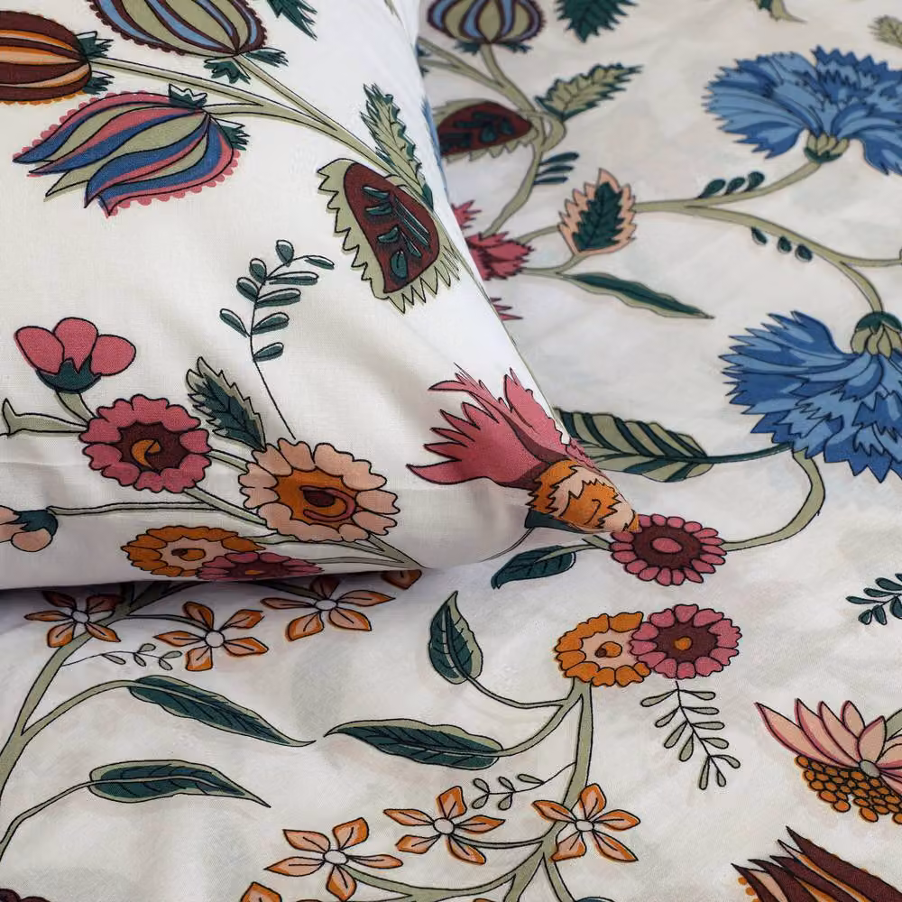 Portfolio Home Juliette Floral Botanical Duvet Cover and Pillowcase Set, Multicolour, W/D/H: 180 x 200 cm, Pillowcase: 50 x 75 cm – 3