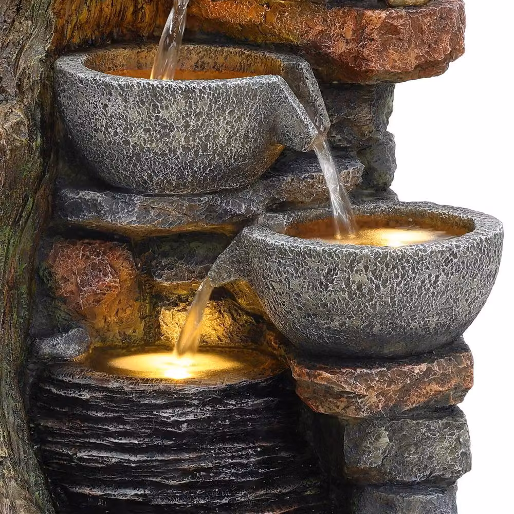 Monstershop Rustic Brook Electric Water Feature in Grey, W/D/H: 66 x 40 x 34 cm – 6