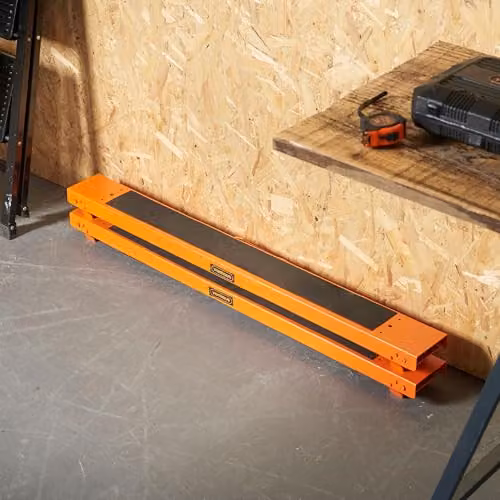 VonHaus Foldable Steel Saw Horse Twin Pack in Black and Orange with 200kg Weight Capacity – 4