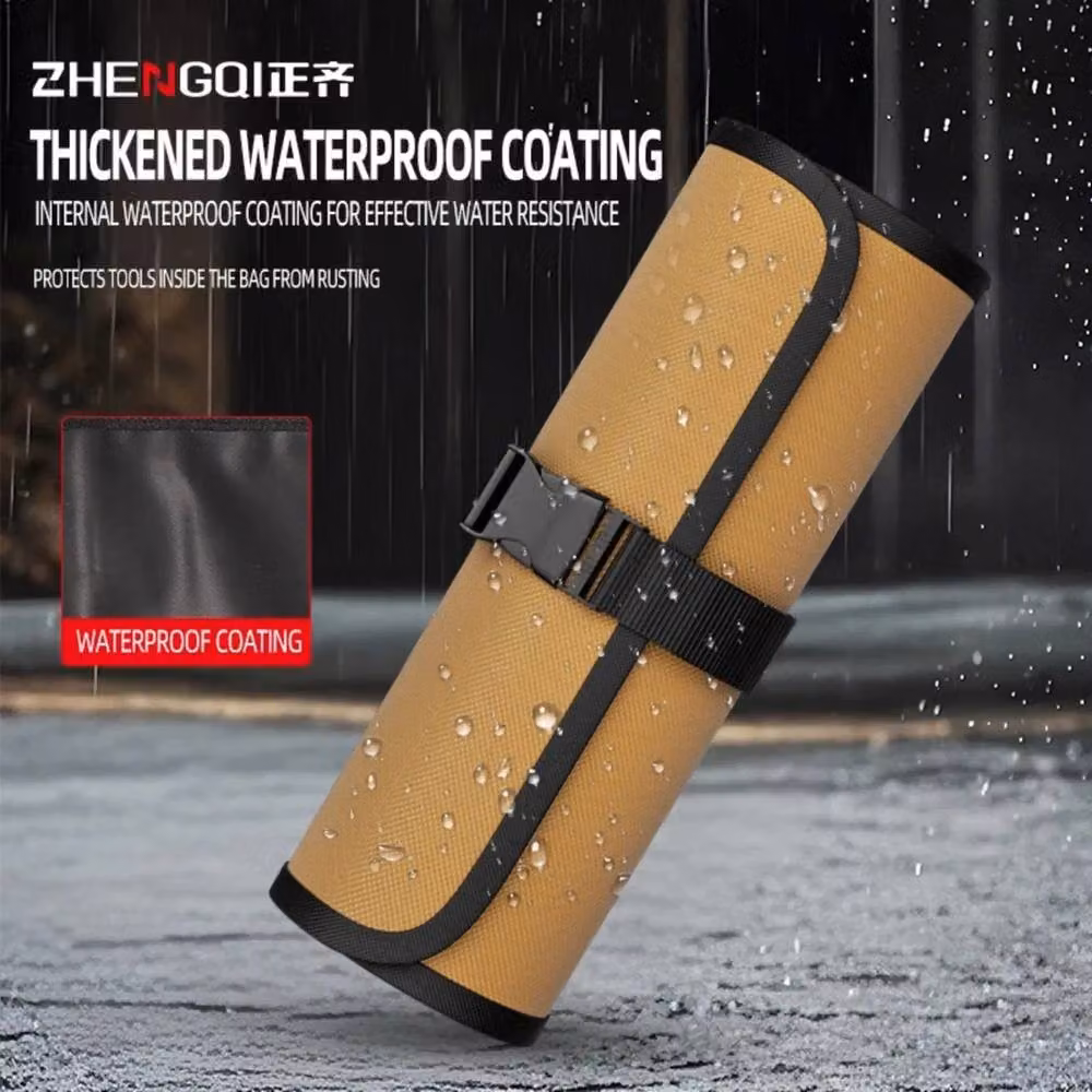 SPETLEK Roll-Up Multi Pocket Spanner Wrench Bag in Beige, W: 52 cm x H: 7 cm – 2