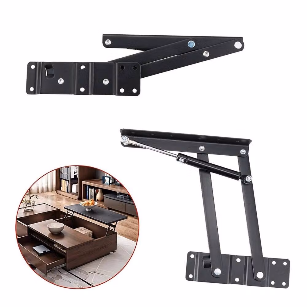 FLAVORA Heavy Duty Steel Hydraulic Hinges in Black, 2 Pack, W: 520 mm, H: 10000 mm – 4