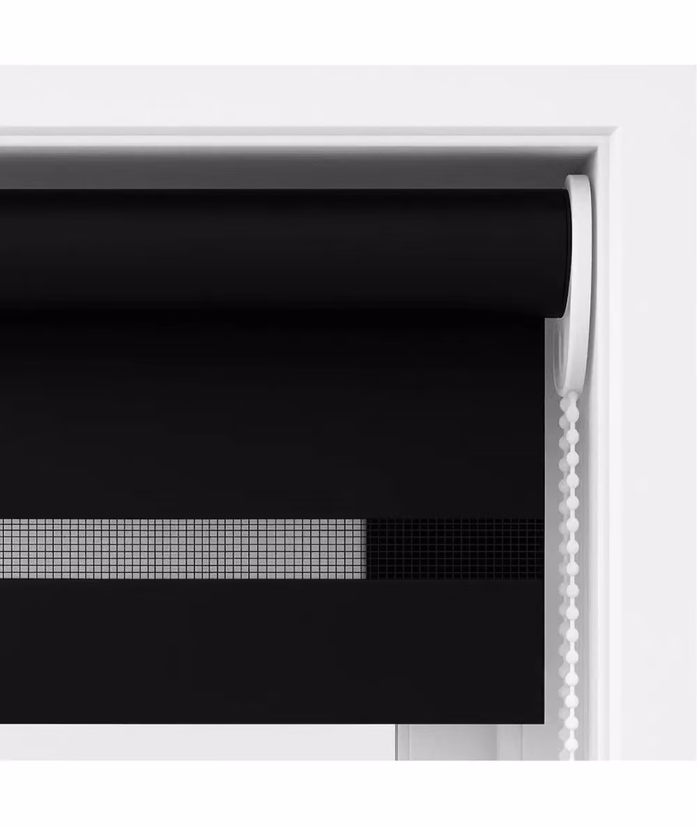 New Edge Blinds Black and White Day & Night Zebra Roller Blind, Width: 75 cm, Height: 165 cm – 5