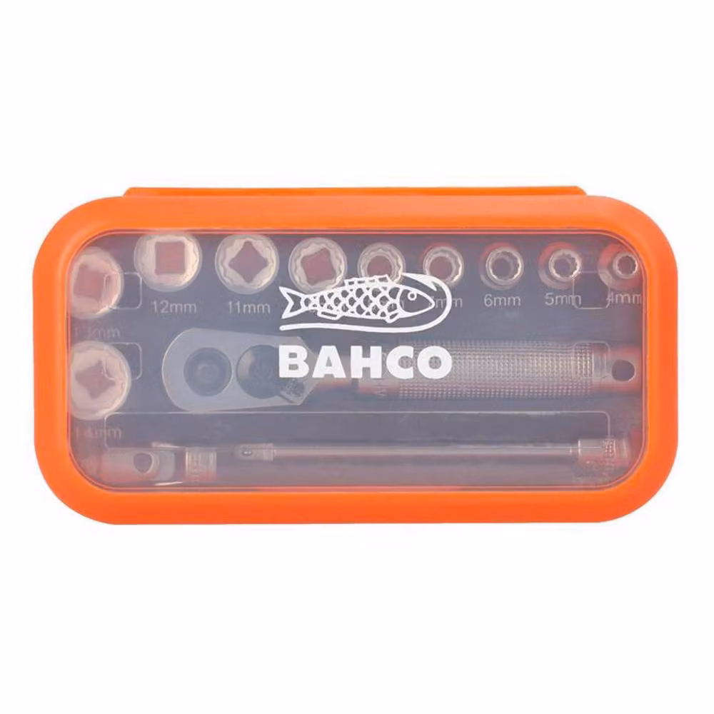 Bahco 13 Piece 1/4in Drive Socket Set in Orange – 2