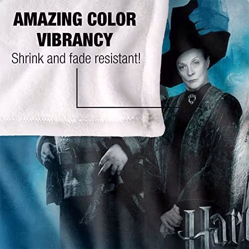 LOGOVISION Harry Potter Hogwarts Teachers Officially Licensed Super Soft Microfibre Fleece Throw Blanket in White and Multicolour, W: 152 cm, D: 127 cm – 3