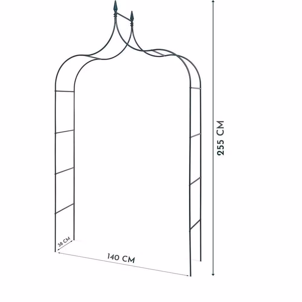 Kelvenix Metal Garden Arch in Black – 2