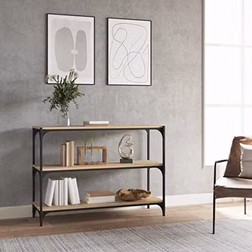 vidaXL Industrial Book Cabinet in Brown, W/D/H: 100 x 33 x 70.5 cm – 2