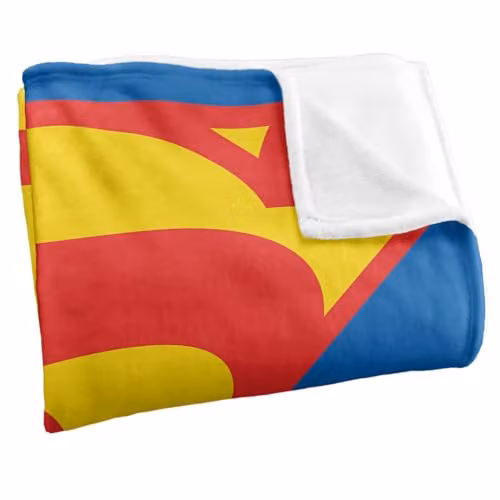 LOGOVISION Superman 1993 Shield Super Soft Silky Touch Fleece Throw Blanket, Multicolour, W/D/H: 127.0 x 152.4 x 152.4 cm – 2