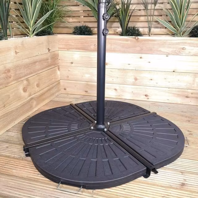 Samuel Alexander Black Hanging Banana Cantilever Garden Parasol Base Weight, 14kg