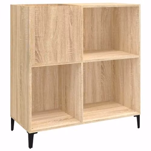 vidaXL Record Cabinet in Sonoma Oak, W: 84.5 cm, D: 38 cm, H: 89 cm