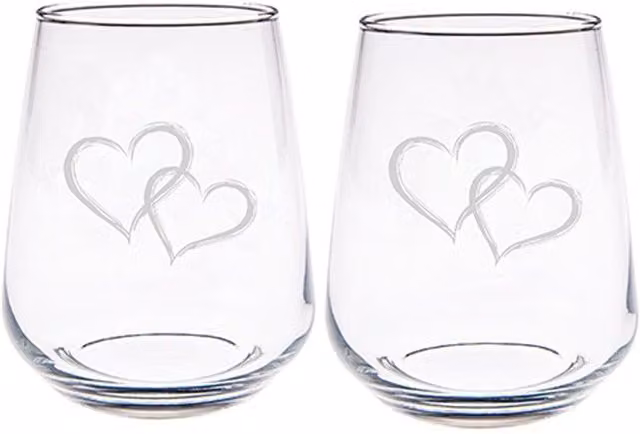 Selbrae House Set of 2 Transparent Stemless Glass Tumblers