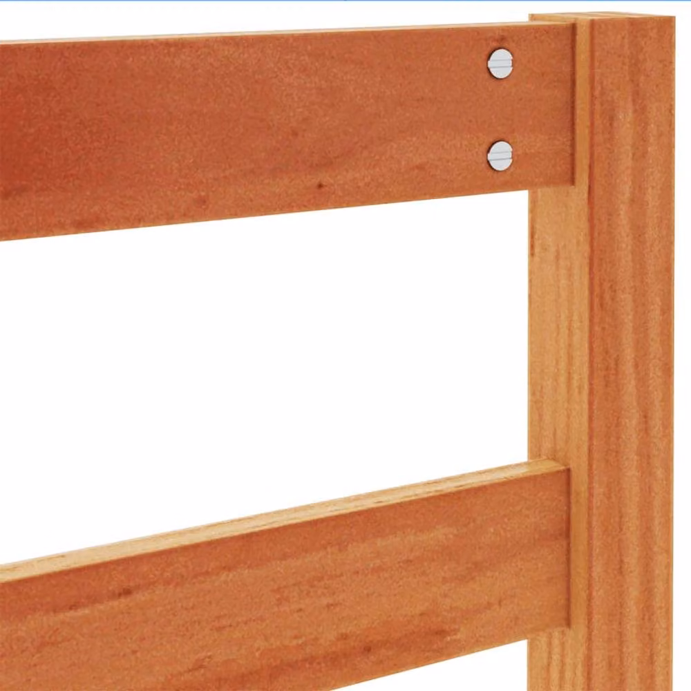 Berkfield Home Solid Wood Pine Headboard in Wax Brown, Width: 135 cm – 4