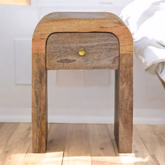Artisan Furniture Mini Darcy Mango Wood Nightstand in Brown