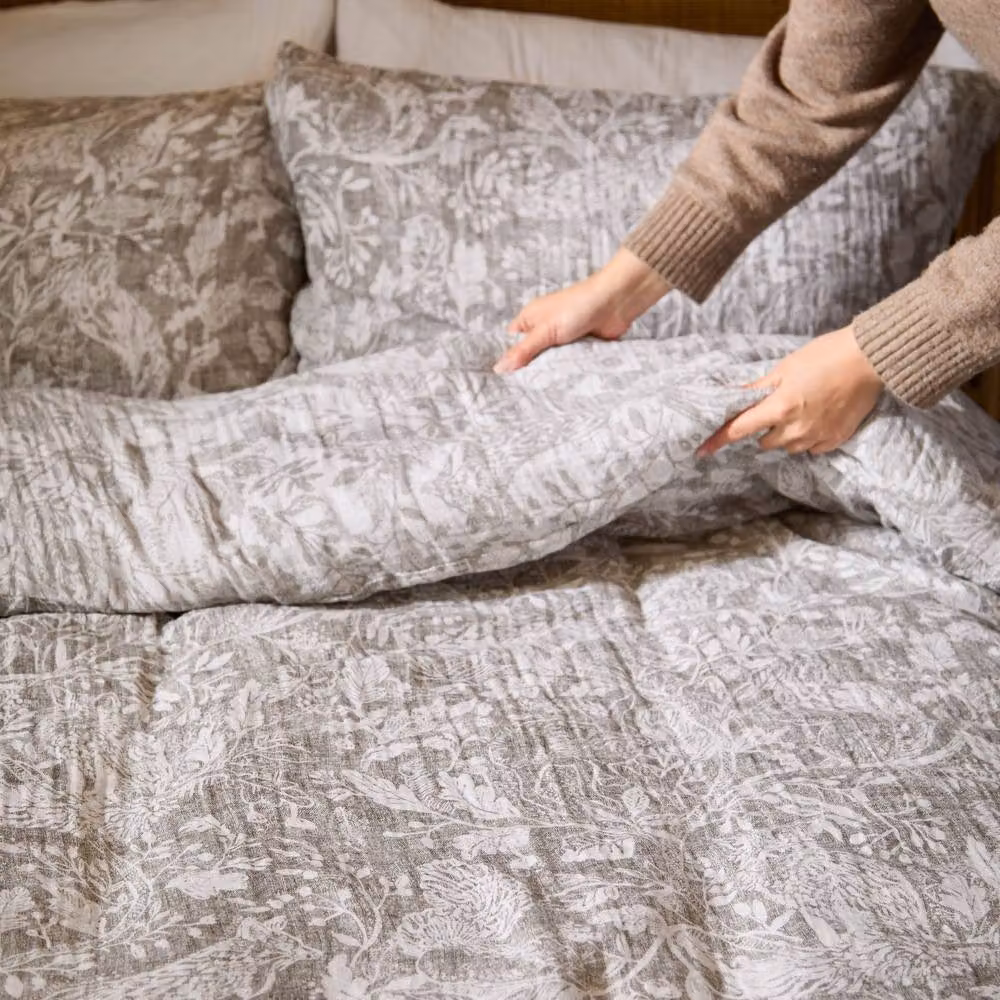 Voyage Maison Cademuir Reversible 100% Cotton Duvet Cover Set in Beige, W/D/H: 200 x 200 cm – 3