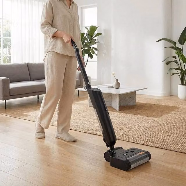 EONLION Cordless Wet and Dry Bagless Vacuum Cleaner in Black with Charging Station – 1