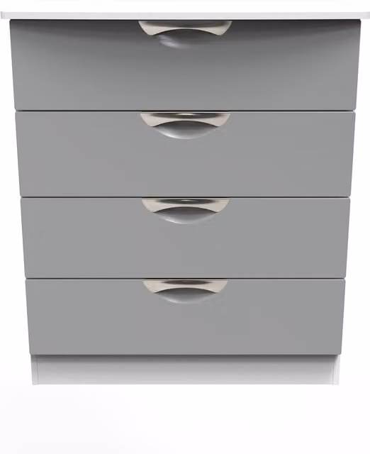 2 U Holborn 4 Drawer Chest in Dark Grey, Ready Assembled
