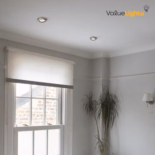 ValueLights Pack of 6 Modern Recessed GU10 Downlight Fixed Ceiling Light Fittings in Gold/Brass – 2