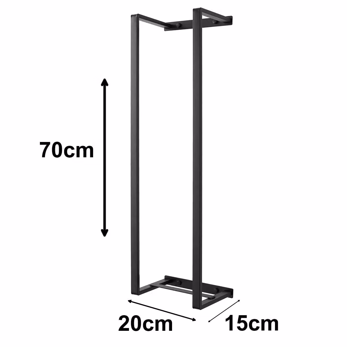 House of Home Wall Mounted Black Stainless Steel Double Bar Towel Rail, Width: 70 cm – 2