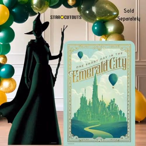 Star Cutouts SC4653 Wicked Elphaba Green and Black Silhouette Lifesize Cardboard Cutout, Height: 163 cm – 4