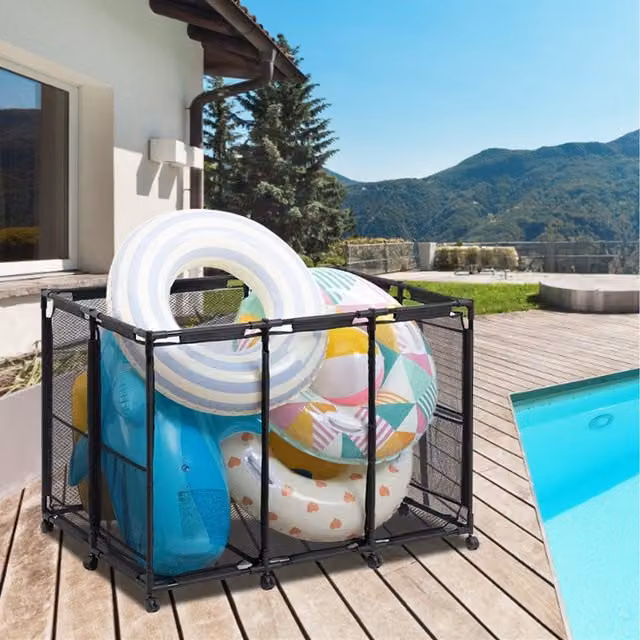 Lifeideas Pool Storage Trolley in Black