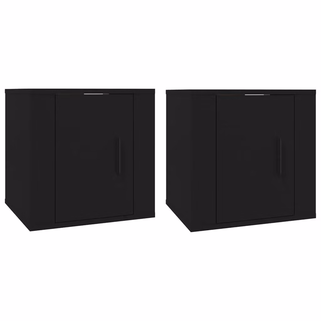 Berkfield Home Wall Mounted TV Cabinets, 2 Piece Set, Black, W/D/H: 40 x 34.5 x 40 cm – 2
