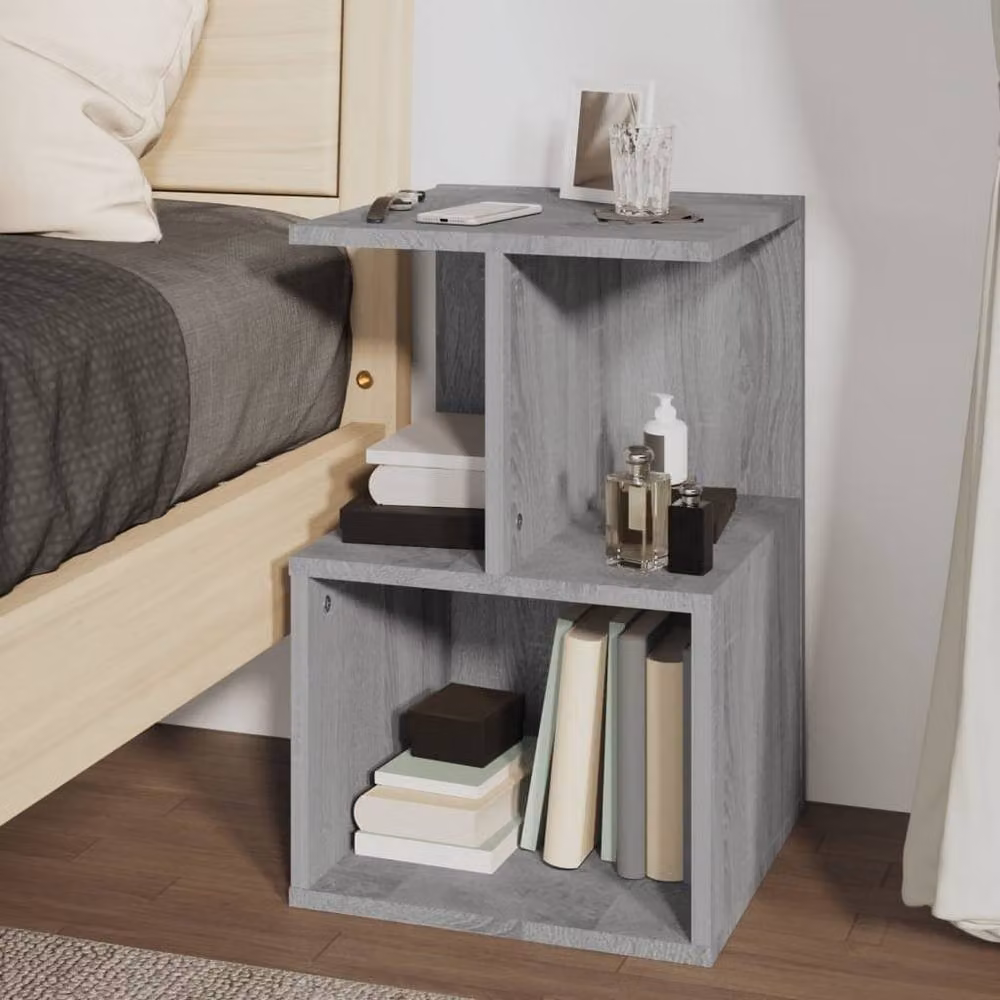 Berkfield Home Grey Sonoma Bedside Cabinet W/D/H: 35 x 35 x 55 cm – 3