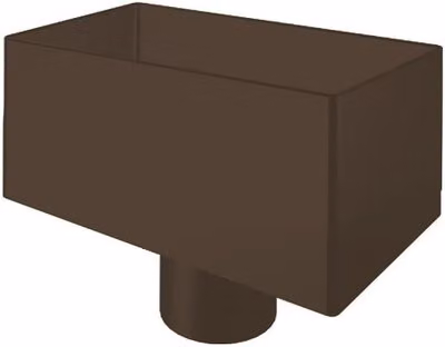 Lindab Steel Regular Water Hopper, 87mm, Brown