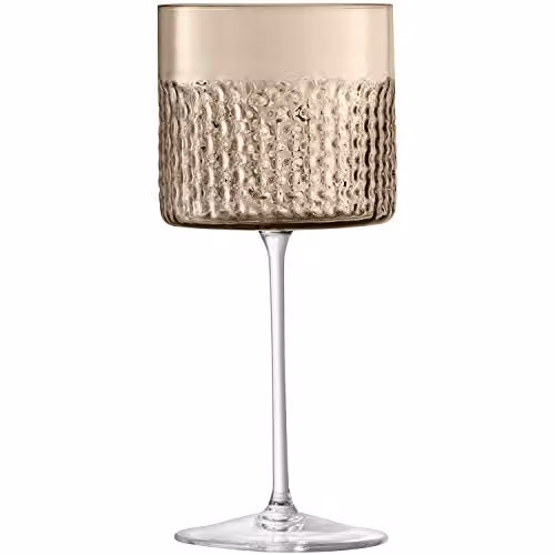 LSA International Wicker Wine Glass, Beige, 320ml, Set of 2