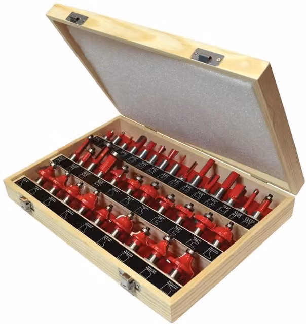 Faithfull 35 Piece 1/2in TCT Router Bit Set in Multi Colour with Tungsten Carbide Tips