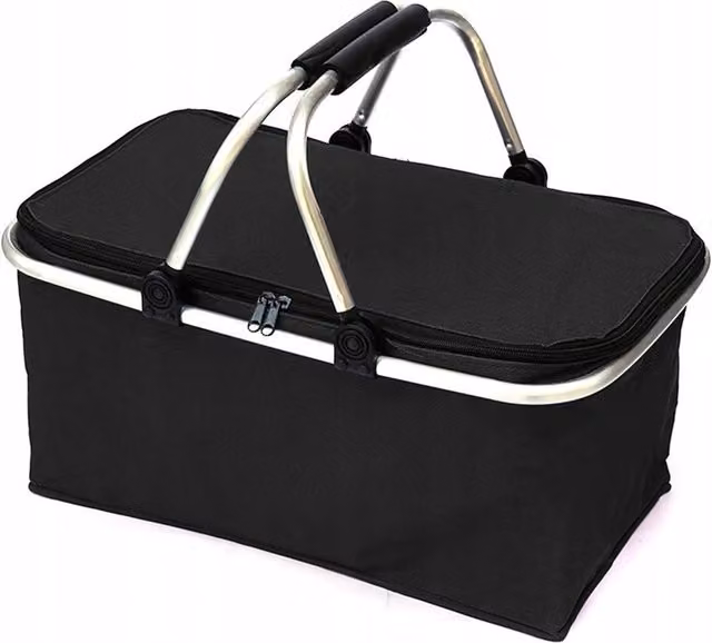 SPETLEK Picnic Shopping Basket in Black