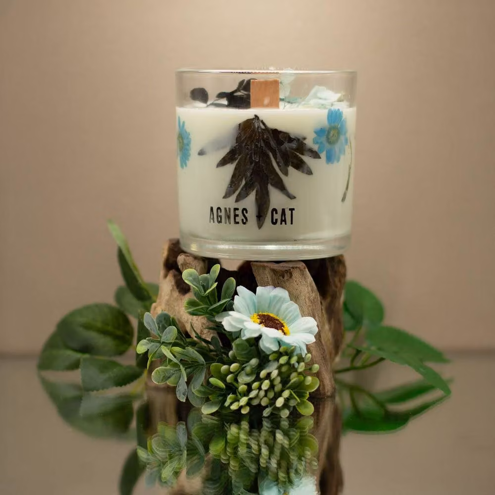 Serenityy Sea Salt & Moss Botanical Soy Candle, 350g, Clear Glass – 2