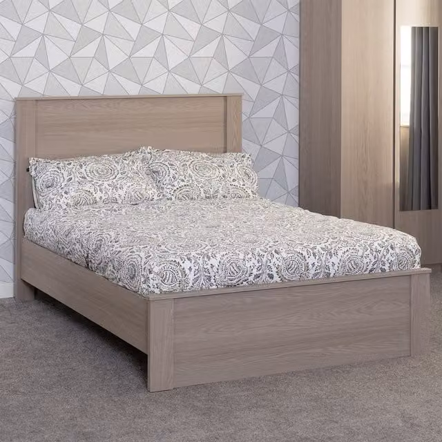 Seconique Paris 4'6'' Double Bed in Smoked Ash