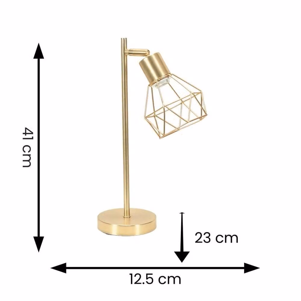 SPETLEK Modern Metal Table Lamp in Gold/Brass with Adjustable LED Bulb – 2
