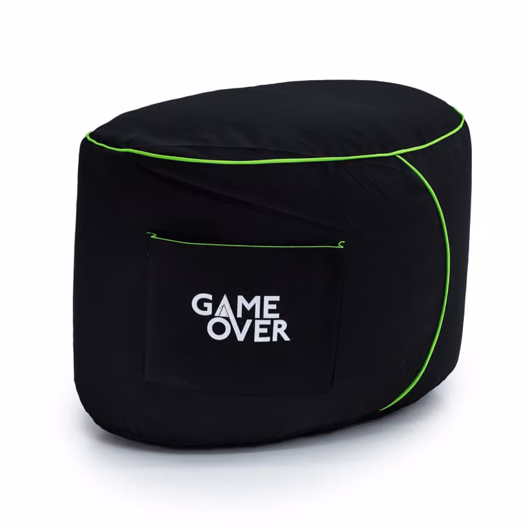 Fel Magic Black Video Gaming Bean Bag Footstool, W/D/H: 60 x 42 x 40 cm