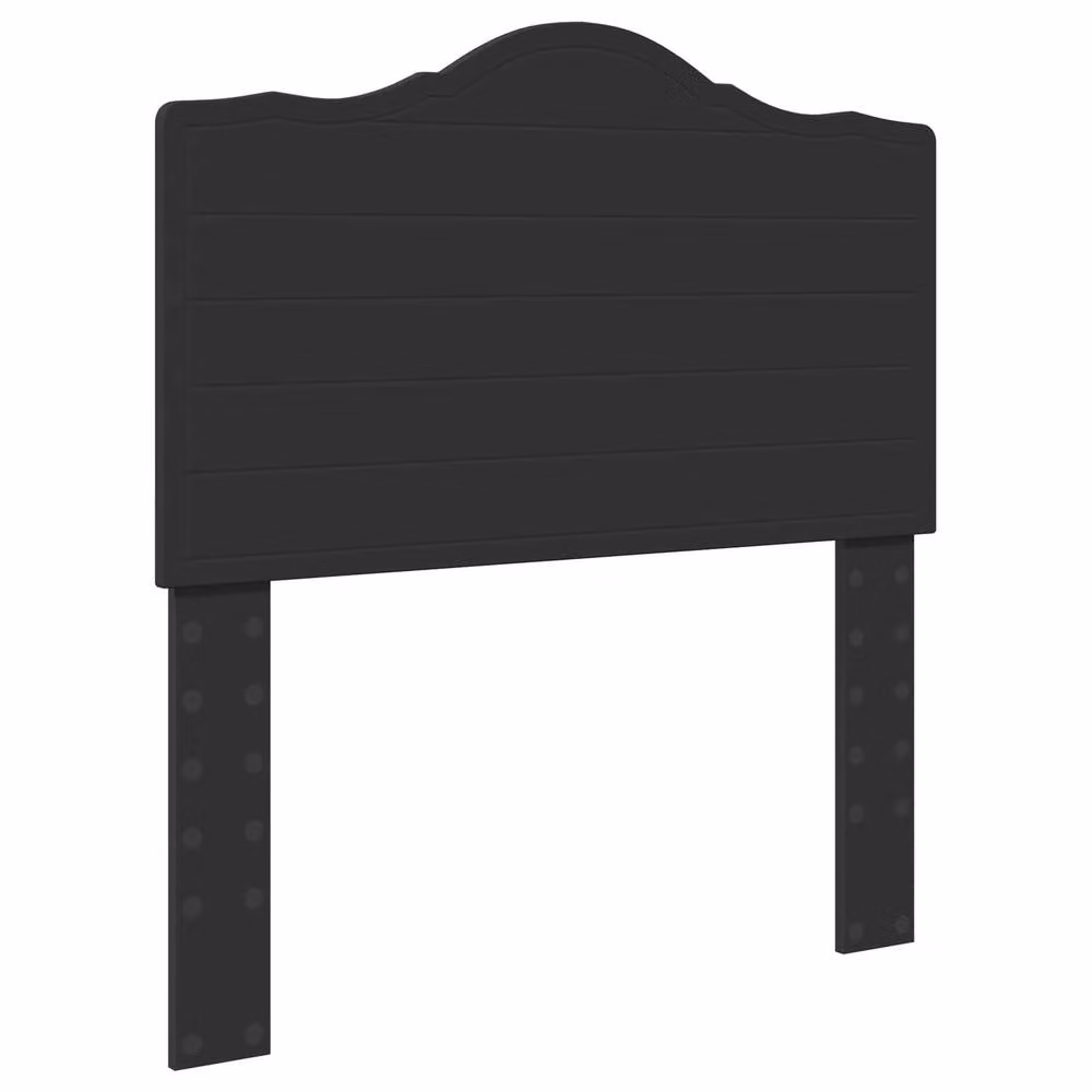 Berkfield Home Modern Bed Frame with Headboard in Black, Engineered Wood, W/D/H: 190 x 70 x 32 cm – 3