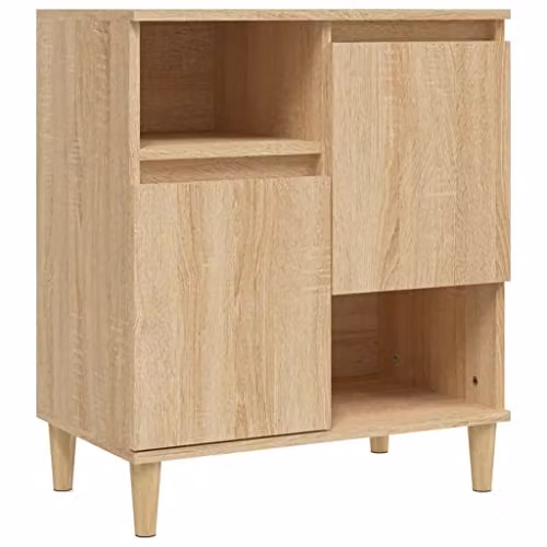 vidaXL Set of 3 Sideboards in Brown Sonoma Oak, Engineered Wood, W/D/H: 60 x 35 x 70 cm – 2